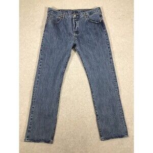 Levi's 501xx Men 36x34 (Fits 36x32) Button Fly Straight Med Wash Cowboy Western